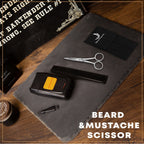 Beard and mustache grooming scissors with comb and case for men made of stainless steel by Styleup Beauty Tools