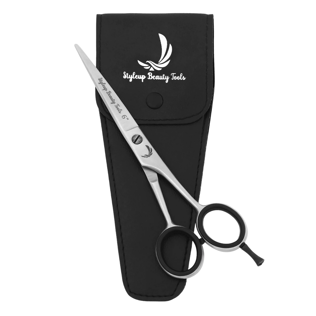 6 inch stainless steel professional hair cutting scissors with protective case by Styleup Beauty Tools