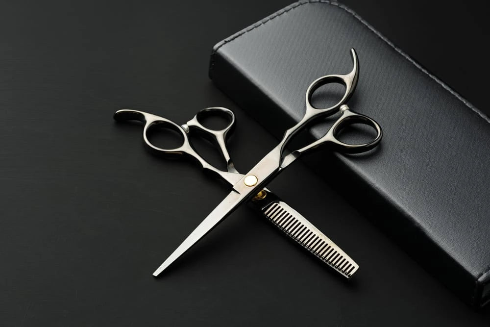 Scissor case with premium scissor of hairdressing and thinning with premium case